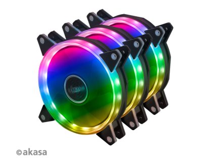 prídavný ventilátor Akasa Vegas AR7 LED 12 cm kit