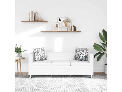 Multidom Pohovka, 3-miestna, umelá koža, biela