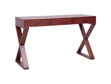 Multidom Počítačový stôl hnedý 115x47x77 cm masívne mahagónové drevo
