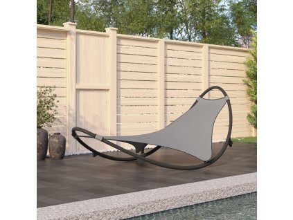 Multidom Hojdacie lehátko s kolieskami sivé oceľ a textilénová látka