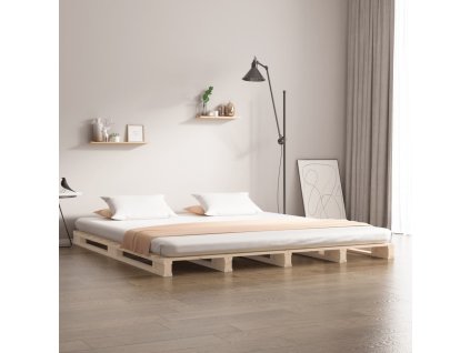 Multidom Paletová posteľ 140x200 cm, borovicový masív