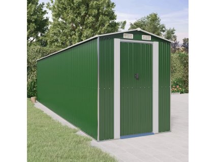 Multidom Záhradná kôlňa zelená 192x772x223 cm pozinkovaná oceľ