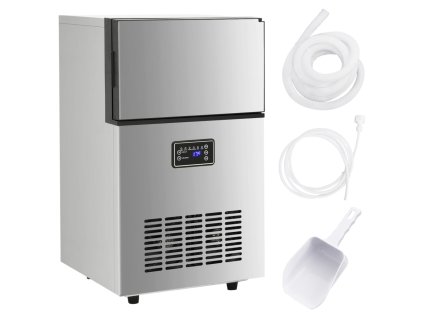 Multidom Výrobník ľadových kociek strieborný 45 kg / 24 h