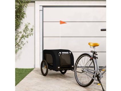 Multidom Cyklovozík pre zvieratá, čierny, oxfordská látka, železo