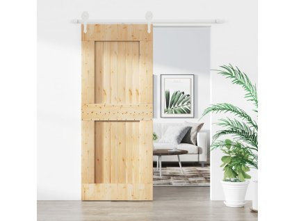 Multidom Posuvné dvere so sadou kovania 85x210 cm borovicový masív
