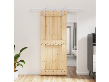 Multidom Posuvné dvere so sadou kovania 85x210 cm borovicový masív