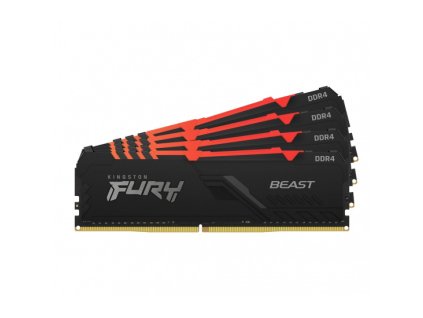 Kingston FURY Beast/DDR4/32GB/3200MHz/CL16/4x8GB/RGB/Black