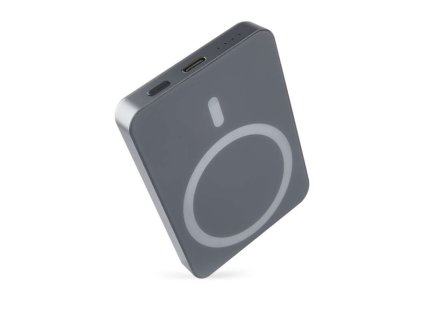 Power bank EMOS WI 522, 5 000 mAh, 20 W+Wireless, šedá