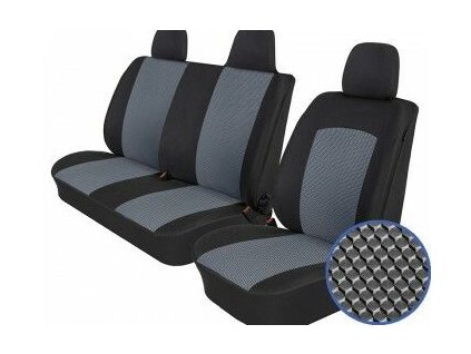 Autopotahy NISSAN PRIMASTAR, RENAULT TRAFIC, OPEL VIVARO, 3 místa, 2001-2014, Dynamic šedé SIXTOL