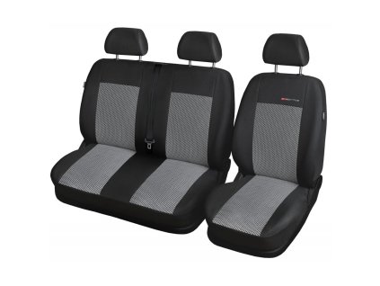 Autopotahy Renault Trafic III, 3 místa, nedělená dvojlavice, od r. 2014, šedo černé SIXTOL