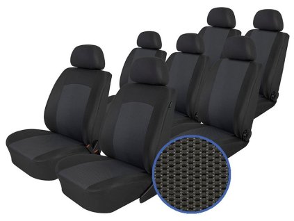 Autopotahy Seat Alhambra, od r. 1994-2010, 7 míst, Dynamic grafit SIXTOL