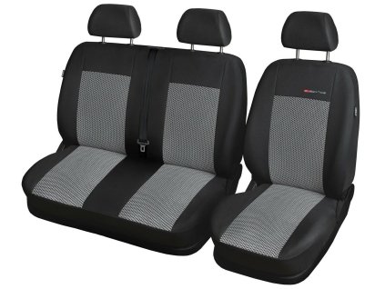 Autopotahy VOLKSWAGEN T6 TRANSPORTER, MULTIVAN, 3 místa, od r. 2015, šedo černé SIXTOL