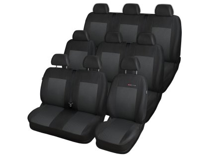 Autopotahy VOLKSWAGEN T6 TRANSPORTER, MULTIVAN, 9 míst,1+2+2+1+3, od r. 2015, černé SIXTOL