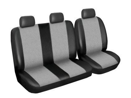 Autopotahy Volkswagen LT, 3 místný, do r. 2006, Eco kůže + alcantara šedé SIXTOL