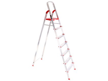 Schůdky hliníkové skládací ALU STEPS 7, 7 stupňů, nejvyšší schůdek 153 cm, nosnost 120 kg SIXTOL