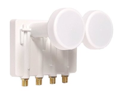 DI-WAY LNB MONOBLOCK QUAD 0,1dB 4,3st, WHITE LEOPARD LINE