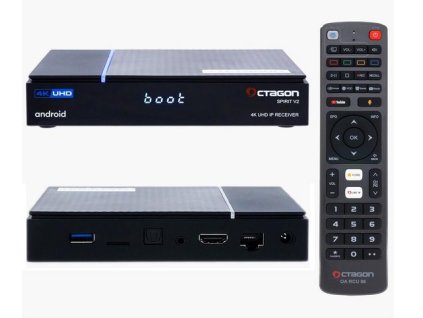 OCTAGON SPIRIT V2 PRE 4K Android, 2GB/32GB, TV IP OTT, Bluetooth 5.1