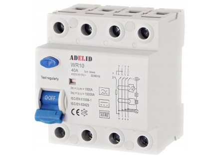 Adelid WR10 40/4/30/B Prúdový chránič Typ B, 4P, 40A, 30mA