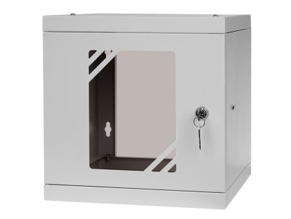 RACK skriňa závesná NEKU TS 10" 6U 300mm, samozostaviteľná, šedá 7035