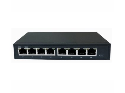 ADEX ADS108GRP-1PO Reverzní PoE Switch 8x Gbit Port (1x poe out), Web Managed, Metal
