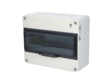 Rozvaděč FlatBOX 5913 IP65, 13mod., na omítku, průhl. dveře, 220x270x121mm