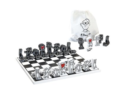 Vilac Moderný drevený šach Keith Haring