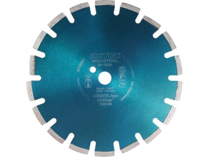 Diamantový rezný kotúč segmentový pre ASFALT, 400x25,4 mm, suché a mokré rezanie EXTOL-INDUSTRIAL