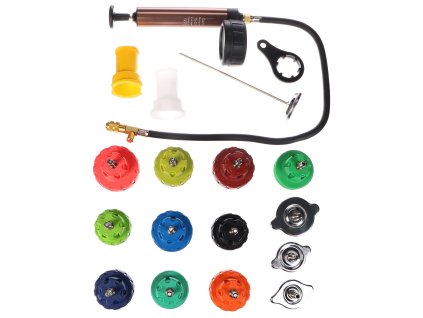 Sada pro testování chladícího systému MECHANIC COOLING TESTER 18, 0-2,5bar, 18ks SIXTOL