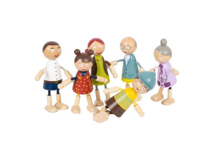 Malé drevené figúrky na nohách Family