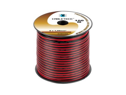 Kábel REPRO. 2x 1,5mm CU čier-červ(100m)