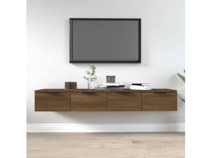 Multidom Nástenné skrinky 2 ks hnedý dub 68x30x20 cm spracované drevo