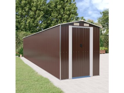 Multidom Záhradná kôlňa tmavohnedá 192x1021x223 cm pozinkovaná oceľ