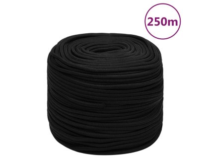 Multidom Pracovné lano čierne 10 mm 250 m polyester