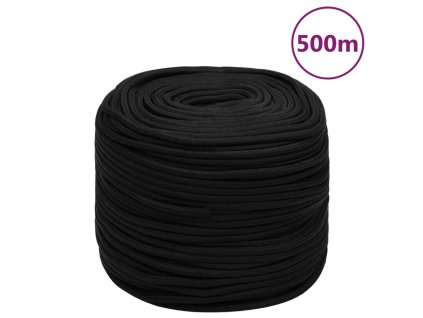 Multidom Pracovné lano čierne 8 mm 500 m polyester
