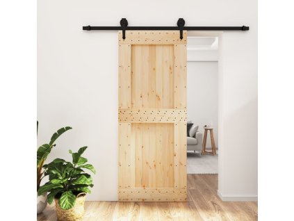 Multidom Posuvné dvere so sadou kovania 85x210 cm borovicový masív