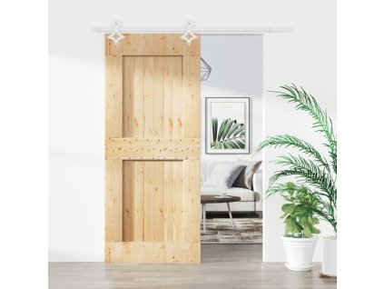 Multidom Posuvné dvere so sadou kovania 85x210 cm borovicový masív