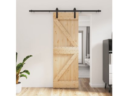 Multidom Posuvné dvere so sadou kovania 70x210 cm borovicový masív