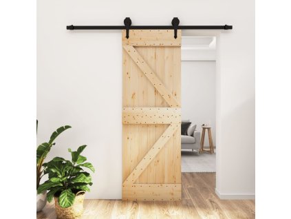 Multidom Posuvné dvere so sadou kovania 70x210 cm borovicový masív