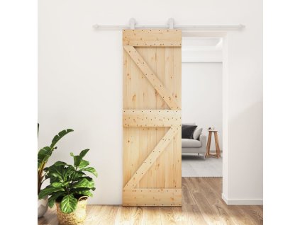 Multidom Posuvné dvere so sadou kovania 70x210 cm borovicový masív