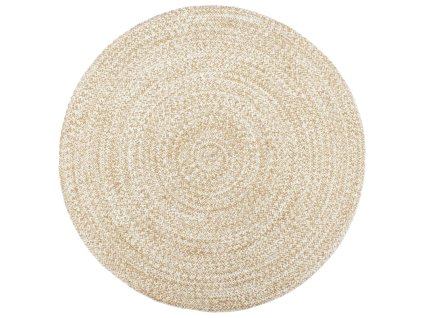 Multidom Ručne vyrobený jutový koberec biely a hnedý 210 cm