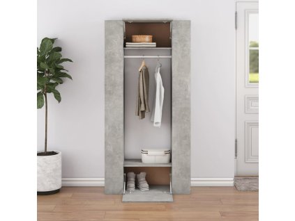 Multidom Predsieňové skrinky 2 ks betónové sivé spracované drevo