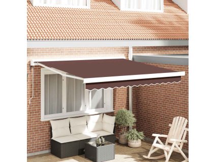 Multidom Automaticky zaťahovacia markíza hnedá 300x250 cm