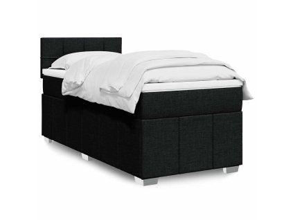 Multidom Posteľný rám boxspring s matracom čierny 80x200 cm látka