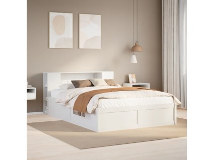 Multidom Posteľ bez matraca biela 160x200 cm masívna borovica