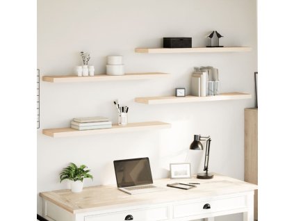 Multidom Plávajúce police 4 ks 110x23,5x4 cm, kompozitné drevo