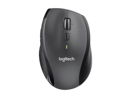 Logitech M705 Marathon/Kancelárska/Optická/Pre pravákov/1 000 DPI/Bezdrôtová USB/Čierna-šedá
