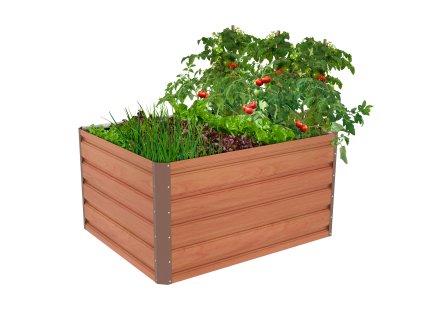 Vyvýšený záhon G21 Daisy 100 x 80 x 52 cm, plechový, hnedý
