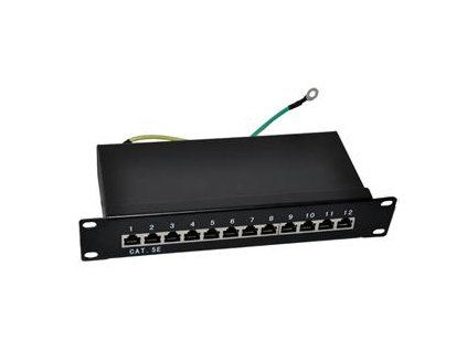 Patch panel 10“ STP Cat5e 12 portov