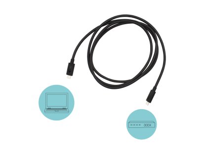 i-tec Thunderbolt 3 - Class Cable, 40 Gbps, 100 W Power Delivery, USB-C Compatible, 150 cm