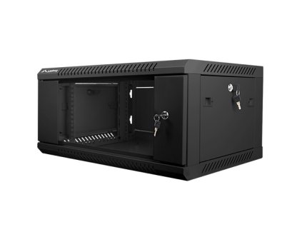 Nástenný rack 19'' 4U 600X450mm čierny flat pack